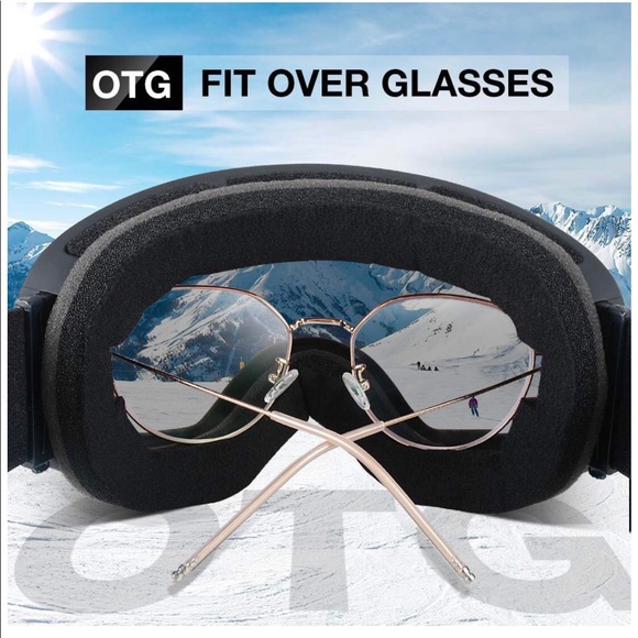 ZIONOR X Ski Snowboard Goggles OTG Black/Silver - Picture 3 of 8